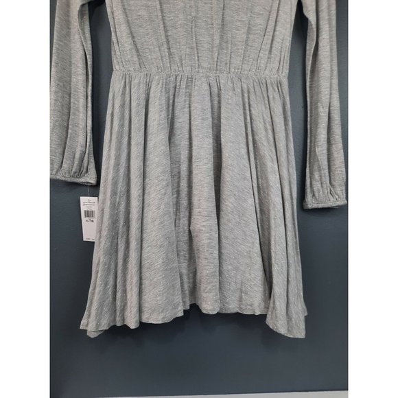 Ralph Lauren Girls Sz. 16 (XL) Gray Heather W/White Polkadots Dress Long Sleeve - Picture 8 of 12